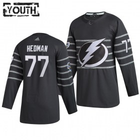 Barn NHL Tampa Bay Lightning Tröjor Victor Hedman 77 Grå Adidas 2020 All-Star Authentic